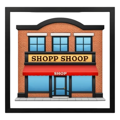 shop with the work shop in the sign sticker