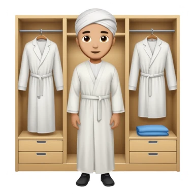muslim man changing clothes sticker