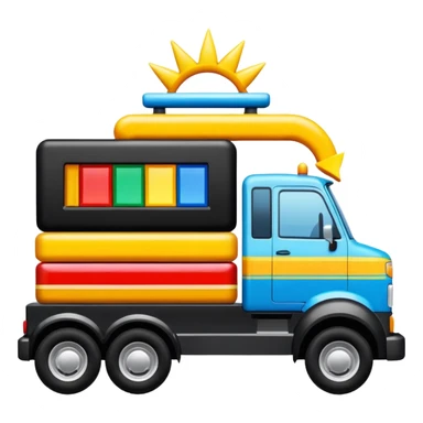 Caminhão elétrico carnaval sticker