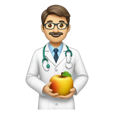 nutricionista castaña hablando a audiencia sticker