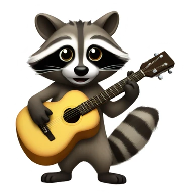 raccoon playing guitar sticker