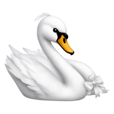 Swan with bows sticker