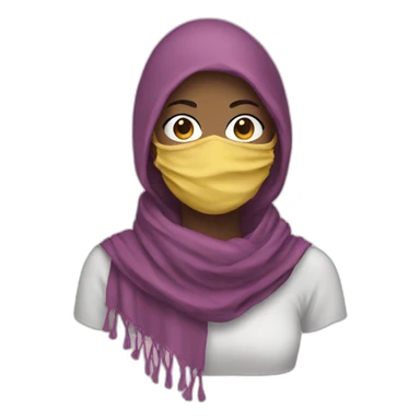 woman scarf masked sticker