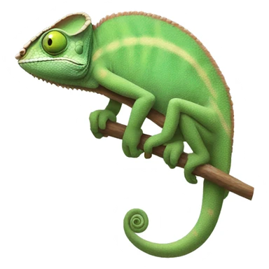 Chameleon with a stick sticker