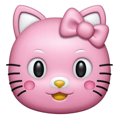 like round IOS emoji hello kitty 표정 sticker