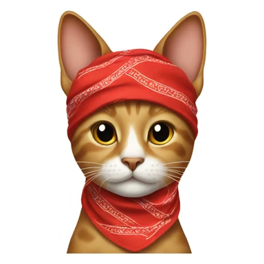 Cat with red bandana sticker