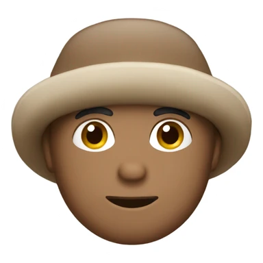 Brown winter hat sticker