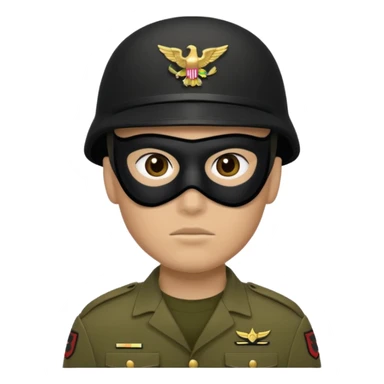 soldier with black masks without cap sticker