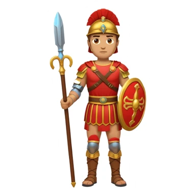 emoji de soldado romano alto y fuerte cuerpo entero sticker