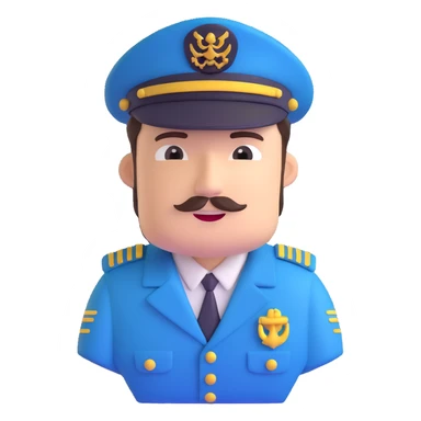 man wearing a captain hat sticker