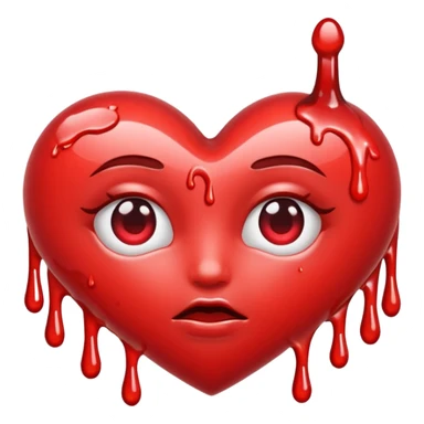 Drooling heart eyes sticker