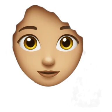 fille yeux vert et cheveux marrons sticker