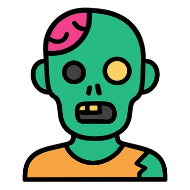 green zombie sticker
