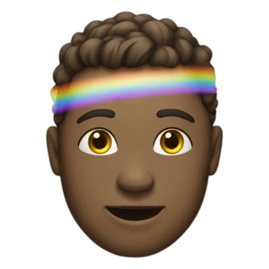 Loughing rainbow sticker