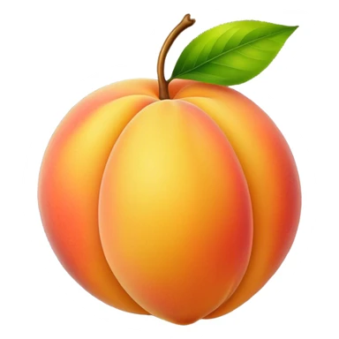 Bright yellow peach that looks like a lemon sticker