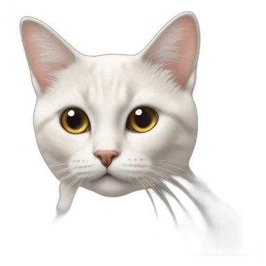 Chat siamois tache blanche vidage sticker