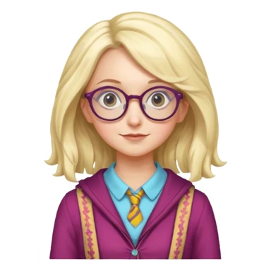 Luna Lovegood in her glasses sticker