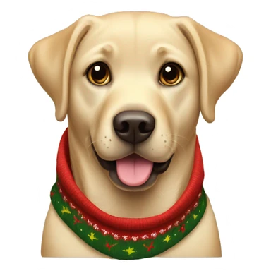 labrador wearing christmas sweater  sticker