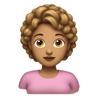 Mujer gordita con le tes pelo negro  sticker