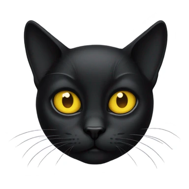 Black cat with yellow eyes and half an ear  sticker