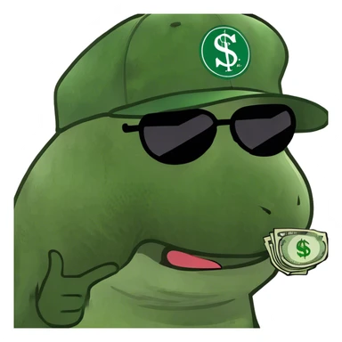 face tongue out with the saudi money symbol  sticker