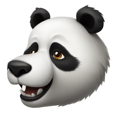 Panda con lobo sticker