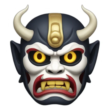 japanese oni mask of darkness sticker