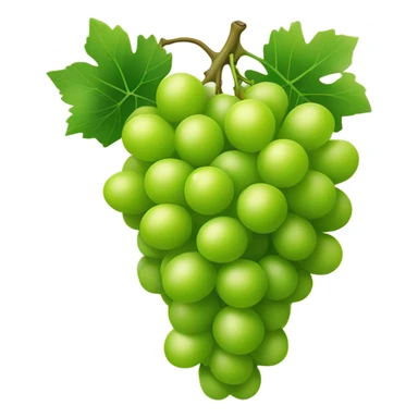 Bunch of green grapes with smiles on every grape sticker