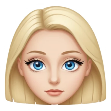 Ojo de color azul con pestañas y eyeliner sticker