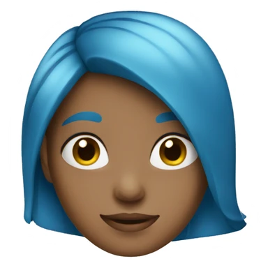 Girl with blue hair sticker