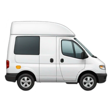 a white panel van sticker
