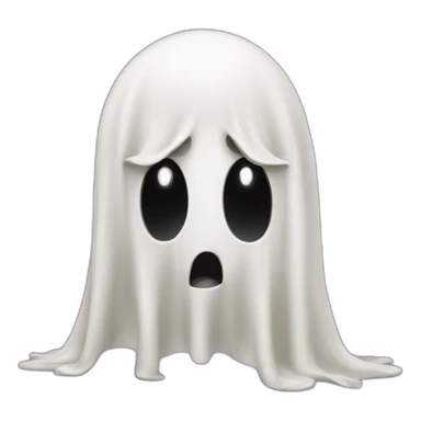 spooky ghost scared of spaghetti sticker