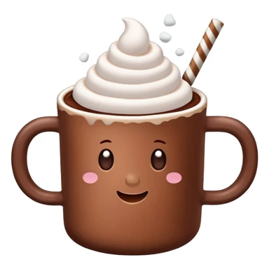 hot cocoa with marshmellows sticker