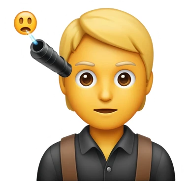 Emoji person shooting head sticker