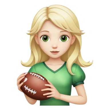 Fairy with blonde hair and football  sticker