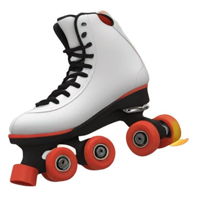 an inline skate moving fast leaving fire traces, just the object itself sticker