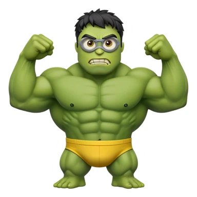 Minion  body hulk face sticker
