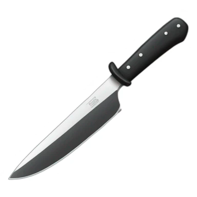 black and white long knife sticker