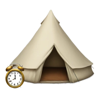 Tent with clock time 10 sticker