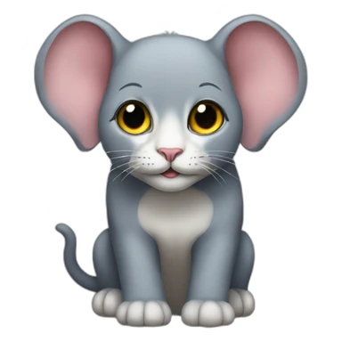 Cat elephant sticker