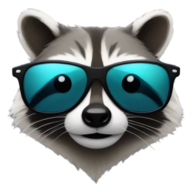 raccoon with sunglasses sticker