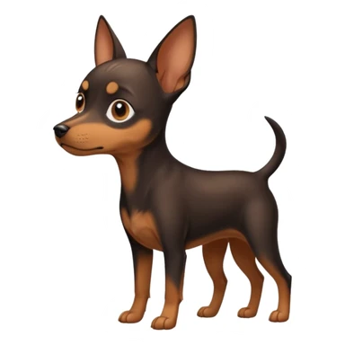 Pincher dog theme sticker