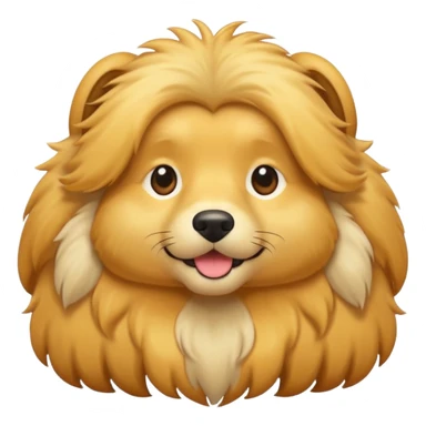 long fur dog sticker