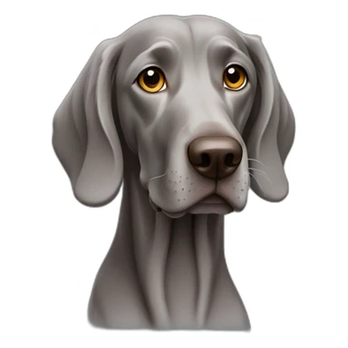 longhair weimaraner sticker