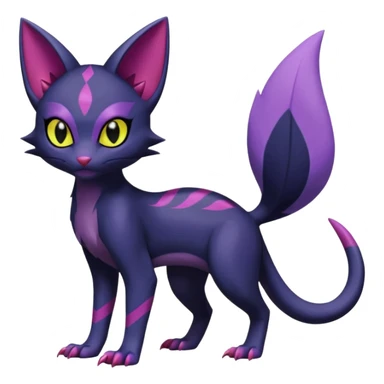 Sneasel-Purrloin-Fakémon-hybrid-creature (full body)  sticker
