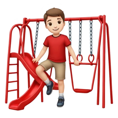 child playing at the playground sticker