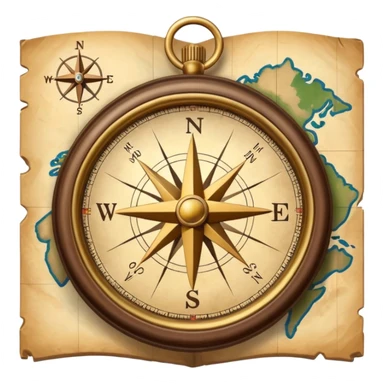 Map & compass sticker