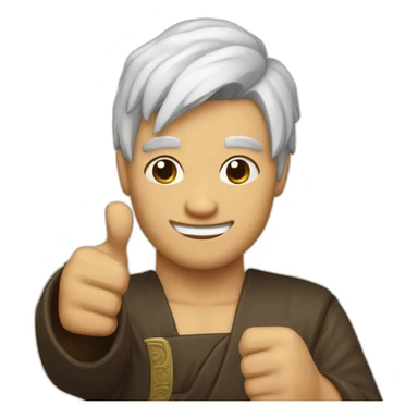 Shou Zi Chew thumbs up sticker