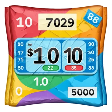 Lottery scratch ticket sticker