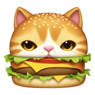 burger cat sticker